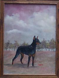 ARTIST JUNE HARDIN  This was my neighbors dog: Oil Paint